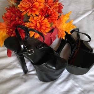 6 Inch Black Stilettos